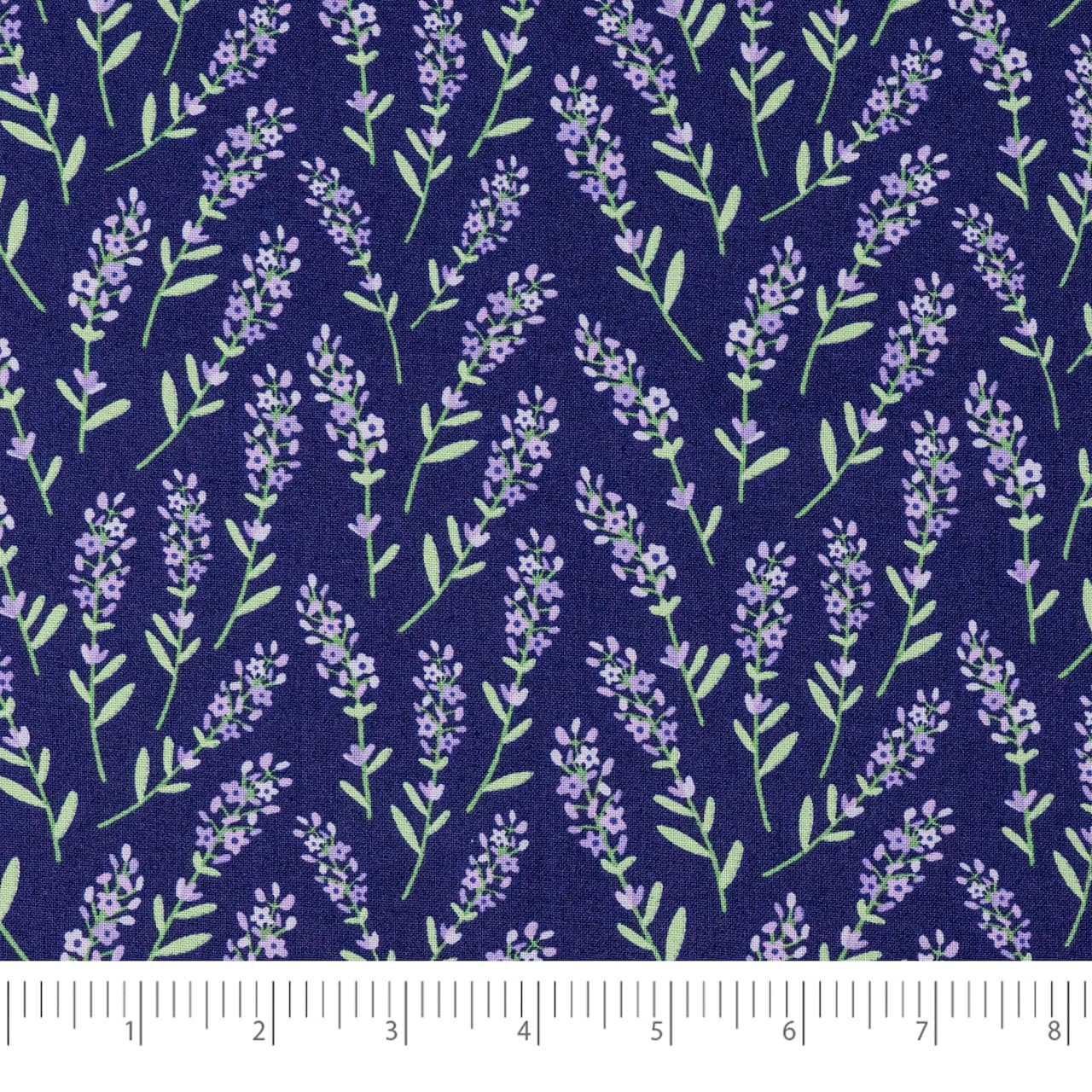 SINGER Lilac Spring on Purple Cotton Fabric